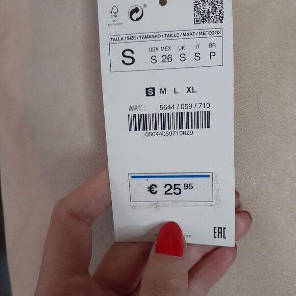 Nwt Zara Faux Suede Pinafore Style Mini Dress - Picture 5 of 14